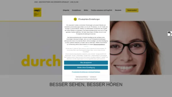 Website Screenshot: Optik Orso - Orso Optik - besser Sehen & Hören - 4x in Linz | Optiker, Hörakustiker - Date: 2023-06-15 16:02:34