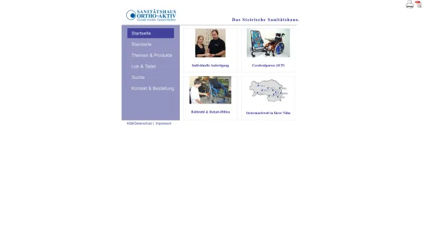 Website Screenshot: Ortho Aktiv Orthopädiehandelsgesellschaft TELEKOM AUSTRIA Lix BusinessWeb - Startseite - Date: 2023-06-14 10:44:15