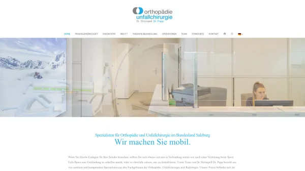Website Screenshot: Dr. Joachim Strümpell & Dr. Stephan Papp - Unfallchirurgie im Bundesland Salzburg - Date: 2023-06-14 10:44:15