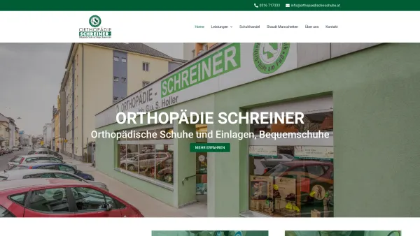 Website Screenshot: Orthopädie Schreiner - Home - Orthopädie Schreiner - Date: 2023-06-23 12:08:28