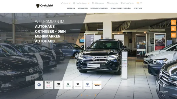 Website Screenshot: Autohaus ORTHUBER VW, Skoda, Audi, Seat Werkstatt und Handel - Karl Orthuber GmbH - Date: 2023-06-23 12:08:28