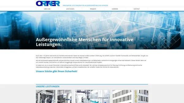 Website Screenshot: ORTNER Leistung durch Energie - Außergewöhnliche Menschen für innovative Leistungen. | Ortner Anlagen - Date: 2023-06-23 12:08:28