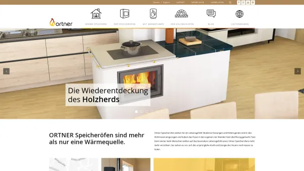 Website Screenshot: ORTNER GmbH - Speicherofen | Holzbackofen - ORTNER GmbH - Date: 2023-06-14 10:38:15