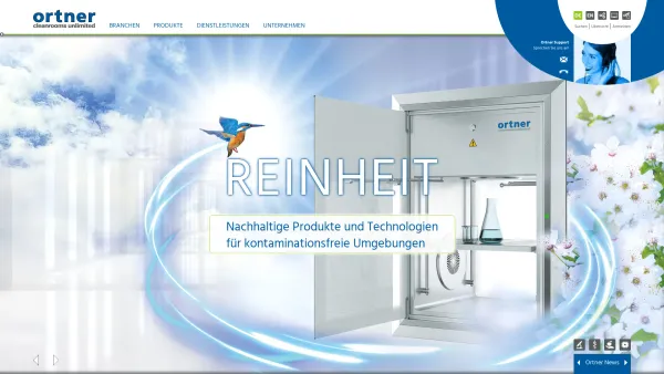 Website Screenshot: Ortner Reinraumtechnik GmbH - Startseite: Ortner Reinraumtechnik GmbH - Date: 2023-06-23 12:08:28
