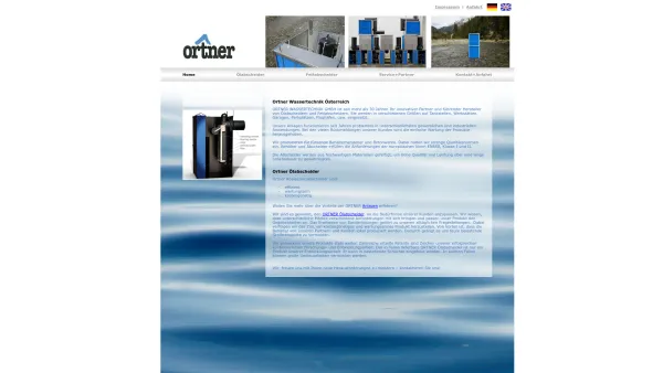 Website Screenshot: Ortner Wassertechnik GmbH - Home - Ortner Watertec Österreich - Date: 2023-06-15 16:02:34