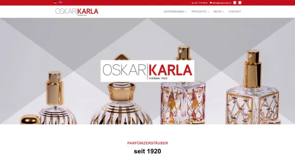 Website Screenshot: Oskar Karla GmbH & Co. KG - Oskar Karla|Vienna Austria - Date: 2023-06-14 10:44:17