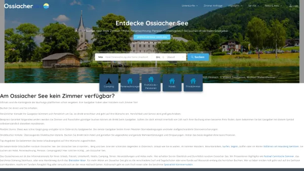 Website Screenshot: Urlaub am Ossiacher See - Freie Zimmer am Ossiacher See - Date: 2023-06-26 10:26:38