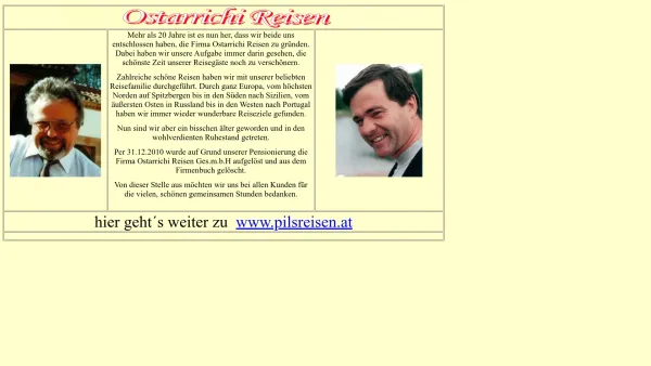 Website Screenshot: bei Ostarrichi-Reisen GmbH - Übersicht - Date: 2023-06-15 16:02:34