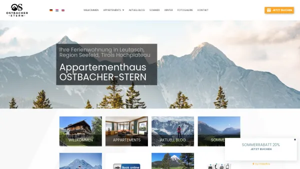 Website Screenshot: Ostbacher Stern - Leutasch ferienwohnung direkt an den Langlaufloipen | Ostbacher Stern - Date: 2023-06-14 10:44:17