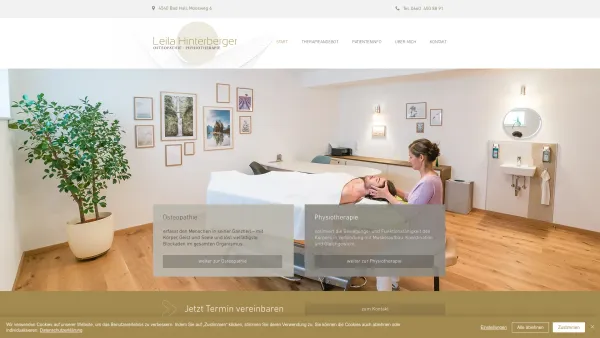 Website Screenshot: Leila Hinterberger, Physiotherapeutin & Osteopathin in Bad Hall - START | Osteopathie Physiotherapie Leila Hinterberger Oberösterreich - Date: 2023-06-26 10:26:38