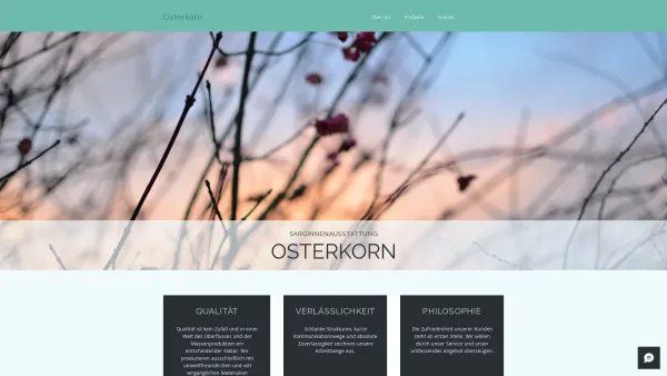 Website Screenshot: Osterkorn - Erzeugung von Trauerwaren - Start | Osterkorn - Date: 2023-06-23 12:08:28
