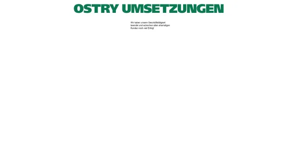 Website Screenshot: OSTRY PARTNER Internet Concept And Development - OSTRY UMSETZUNGEN - - Date: 2023-06-14 10:44:17
