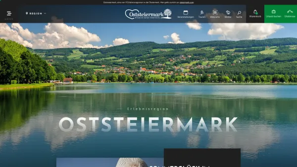 Website Screenshot: Oststeiermark Tourismus - Urlaub im Garten Österreichs | Oststeiermark - Date: 2023-06-26 10:26:38