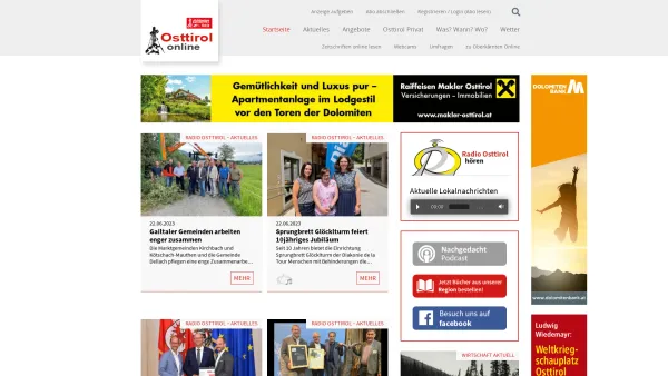 Website Screenshot: Osttiroler Bote Medienunternehmen GmbH - Startseite - Osttirol Online - Date: 2023-06-23 12:08:28