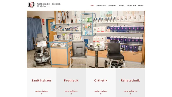 Website Screenshot: Orthopädietechnik Robert Maier GmbH - Start - Orthopädie-Technik R. Maier - Date: 2023-06-23 12:08:28