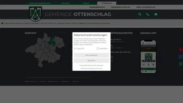 Website Screenshot: Gemeinde Ottenschlag im ottenschlag - Ottenschlag - GEM2GO WEB - Zentrum - Date: 2023-06-14 10:44:17