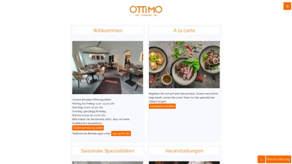 Website Screenshot: Ottimo Italien schmeckt - Ottimo | Café — Restaurant — Bar - Date: 2023-06-23 12:08:31