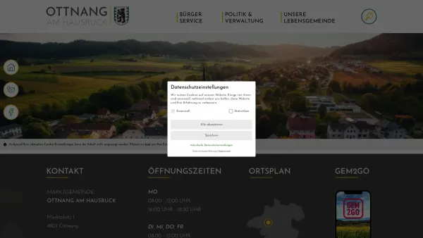 Website Screenshot: Gemeindeamt Ottnang am ¯·.¸¸.·¯·.¸¸.-Ottnang am Hausruck - Ottnang am Hausruck - GEM2GO WEB - Startseite - Date: 2023-06-23 12:08:31