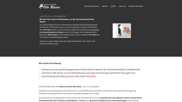 Website Screenshot: Otto Rainer Eisenwaren, Haus und Küchengeräte - Schloss und Schrift Otto Rainer in Zell am See - Otto Rainer e.U. - Date: 2023-06-23 12:08:31