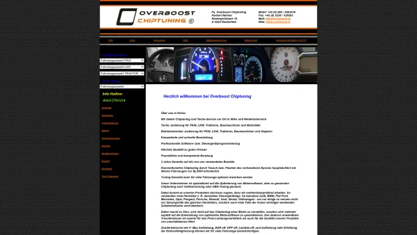Website Screenshot: Overboost Chiptuning Herbert Neimer - Home Overboost Chiptuning Tacho-Justierung & Chip-Tuning - Date: 2023-06-23 12:08:31
