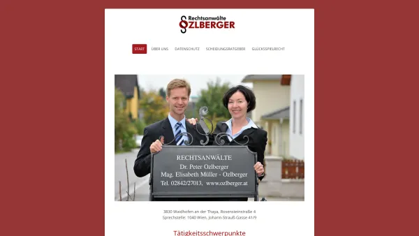 Website Screenshot: Anwaltskanzlei Dr. Ozlberger - Rechtsanwalt Waidhofen an der Thaya - Ihr Rechtsanwalt - Date: 2023-06-23 12:08:31