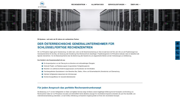 Website Screenshot: PA Pichlmüller Apparatebau GmbH - PA Systems GmbH - Generalunternehmer für Rechenzentren - Date: 2023-06-15 16:02:34