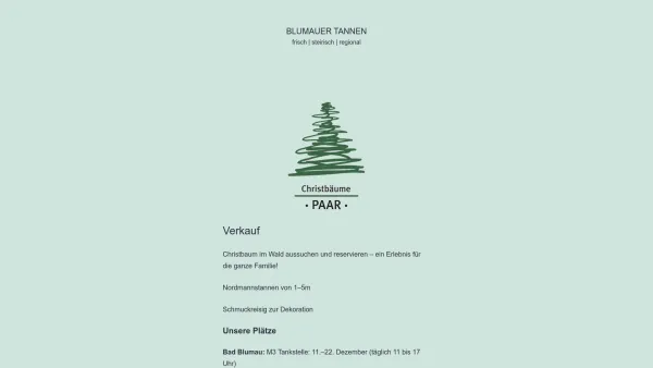 Website Screenshot: paar.cc - Blumauer Tannen – frisch | steirisch | regional - Date: 2023-06-23 12:08:31