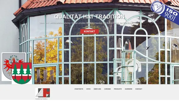 Website Screenshot: Johann Pacher GmbH Co - Pacher Metallbau - Qualität hat Tradition - Date: 2023-06-15 16:02:34