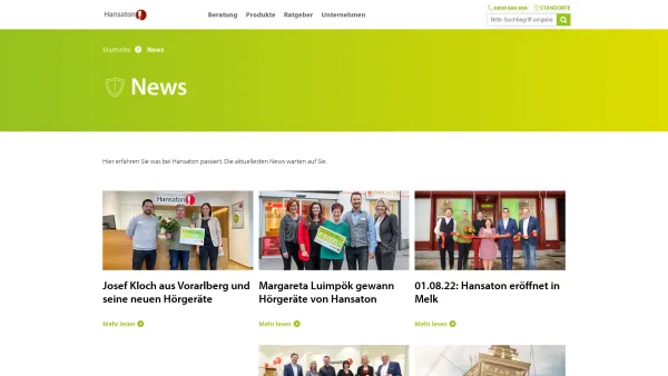 Website Screenshot: bei Hörgeräte  Pachmann - News | Hansaton - Date: 2023-06-23 12:08:34