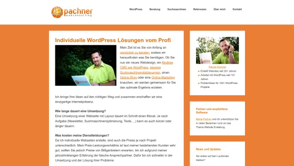 Website Screenshot: pachner webconsulting e.U. - pachner webconsulting – Individuelle WordPress Lösungen vom Profi - Date: 2023-06-23 12:08:34