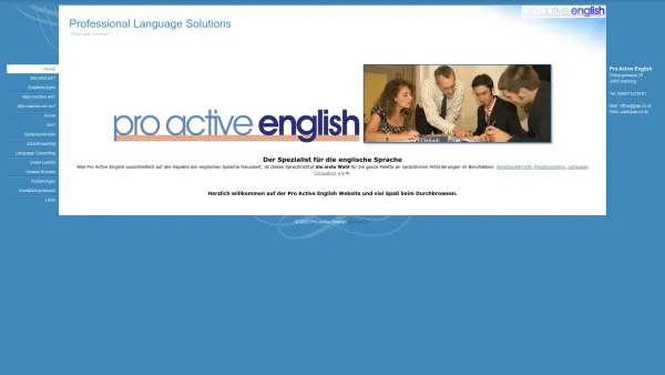 Website Screenshot: Pro Active English - Home | Professional Language Solutions - Date: 2023-06-23 12:08:34
