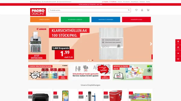 Website Screenshot: PAGRO Diskont Linz - PAGRO Online Shop | PAGRO DISKONT - Date: 2023-06-23 12:08:32