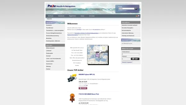 Website Screenshot: PAJU-NAUTIK-NAVIGATION Eiersberg Handels www.pajunautik.at - Paju - Nautik & Navigation - Date: 2023-06-23 12:08:34