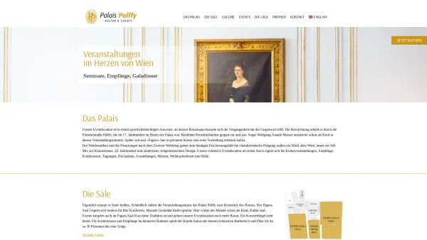 Website Screenshot: Österreichisches Kulturzentrum Palais Palffy Wien - Home - Palais Pálffy - Date: 2023-06-23 12:08:34