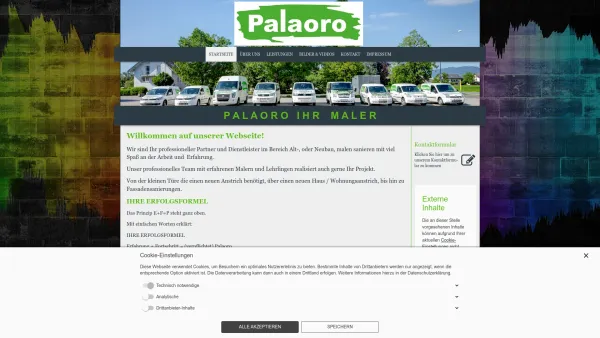 Website Screenshot: PALAORO Maler Isolierer Sanierer Höchst - Maler Palaoro Vorarlberg Tapezier und Lackierfachgeschäft Malerfachpersonal Dornbirn Bregenz Hard - Date: 2023-06-23 12:08:34