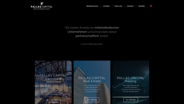 Website Screenshot: Pallas Capital Advisory AG - PALLAS CAPITAL Group - für mittelständische Unternehmen - Date: 2023-06-15 16:02:34