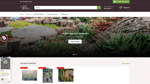 Website Screenshot: palmapalmetto - Palmapalmetto - exotische Pflanzen & winterharte Pflanzen - Date: 2023-06-23 12:08:34