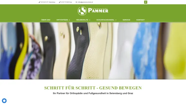 Website Screenshot: Orthopädie Pammer GmbH Filiale - Orthopädie Pammer - Orthopädie PAMMER - Date: 2023-06-15 16:02:34