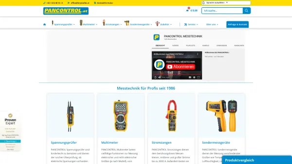 Website Screenshot: Dipl. Ing. Ernst Krystufek GmbH & Co KG - Elektrische Messgeräte von Pancontrol - Date: 2023-06-26 10:26:38