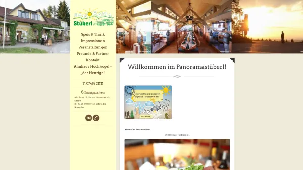 Website Screenshot: Poanoramastueberl Panoramastüberl Hochkogl Hochkoglberg Randegg Most Mostviertel Mostbaron Wandern Essen Ausflug Amstetten Wieser - Panoramastueberl | Willkommen! - Date: 2023-06-23 12:08:37