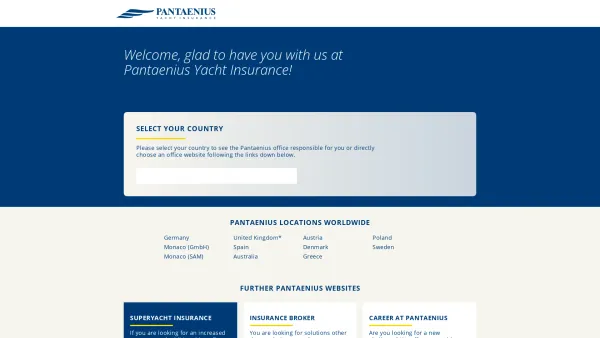 Website Screenshot: Pantaenius Yacht Insurance Pantaenius Yachtversicherung - Pantaenius Yacht - Date: 2023-06-14 10:38:13