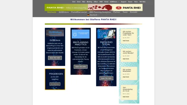 Website Screenshot: Panta Rhei Informationstechnologie GmbH - Steffens PANTA RHEI GmbH | - Date: 2023-06-23 12:08:37