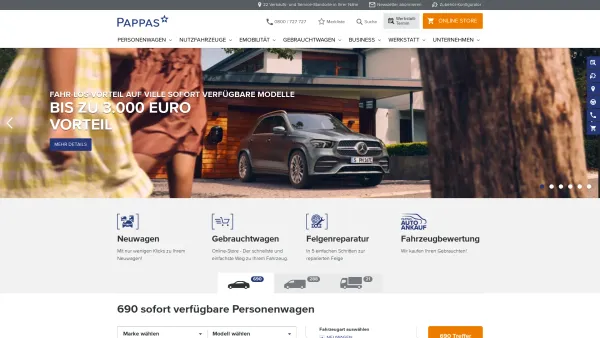 Website Screenshot: Georg Pappas Automobil Pappas Gruppe - Pappas: Neuwagen & Gebrauchtwagen - Date: 2023-06-23 12:08:37