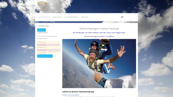Website Screenshot: Verein Para Club Wiener Neustadt im Österreichischen Aero Club Para Club Wr. Neustadt - Tandemspringen - Date: 2023-06-23 12:08:37