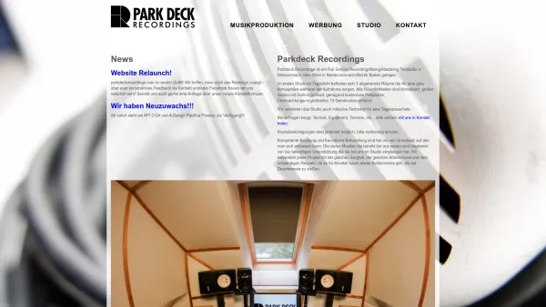 Website Screenshot: Parkdeck Recordings e.U. - Parkdeck Recordings :: Home - Date: 2023-06-23 12:08:37