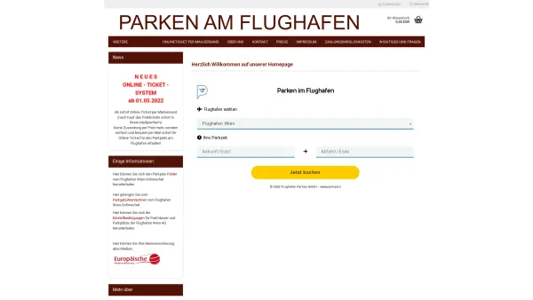 Website Screenshot: Brigitte Gith - Parken am Flughafen - Schwechat - Österreich - Date: 2023-06-23 12:08:37