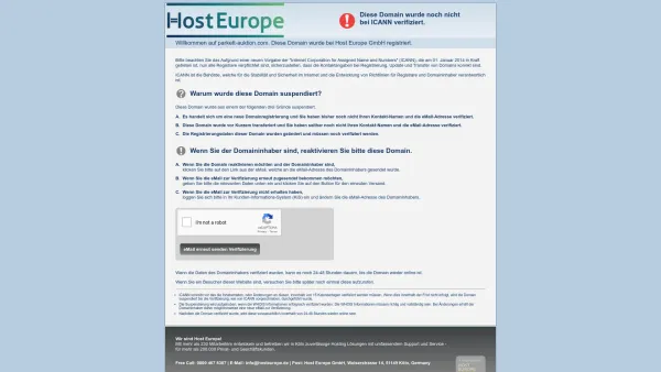 Website Screenshot: Parkett-Auktion.com - Domain wurde noch nicht bei ICANN verifiziert - Date: 2023-06-23 12:08:37