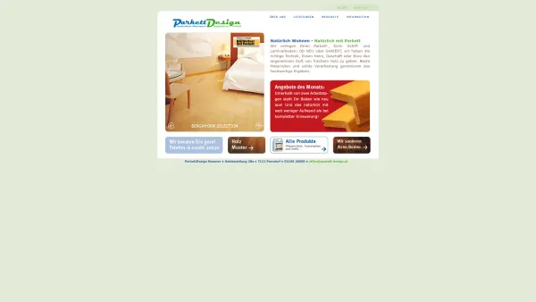 Website Screenshot: Parkett Design Nossner - ParkettDesign Nossner - Parkett Verlegung, Versiegelung, Sanierung, Verkauf - Date: 2023-06-23 12:08:37