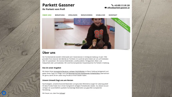 Website Screenshot: Tischlerei Gassner Ihr Spezialist für Parkett Fußboden - Parkett Gassner - Ihr Parkett vom Profi in Salzburg - Date: 2023-06-23 12:08:37