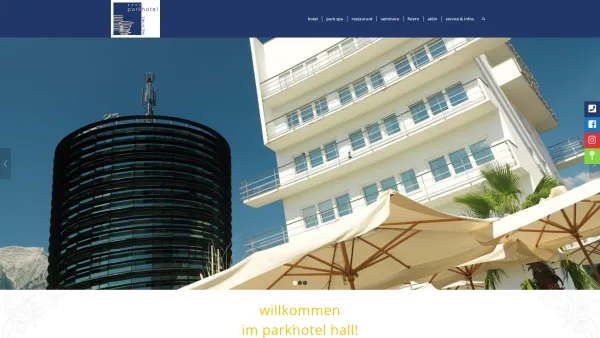 Website Screenshot: Parkhotel Hall - Seminarhotel Parkhotel Hall in Tirol – Seminarhotel Parkhotel Hall in Tirol - Date: 2023-06-23 12:08:40
